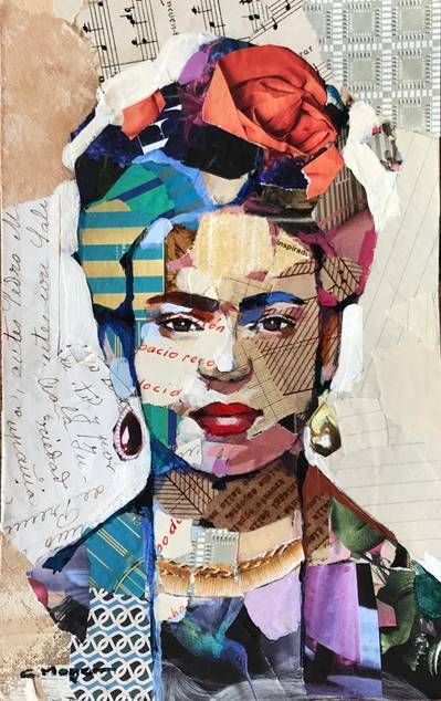 Frida Kahlo Collage Art, Carme Magem Art, Frida Artwork, Carme Magem, Frida Kahlo Projects, فريدا كاهلو, Frida Kahlo Paintings, Kahlo Paintings, Face Collage