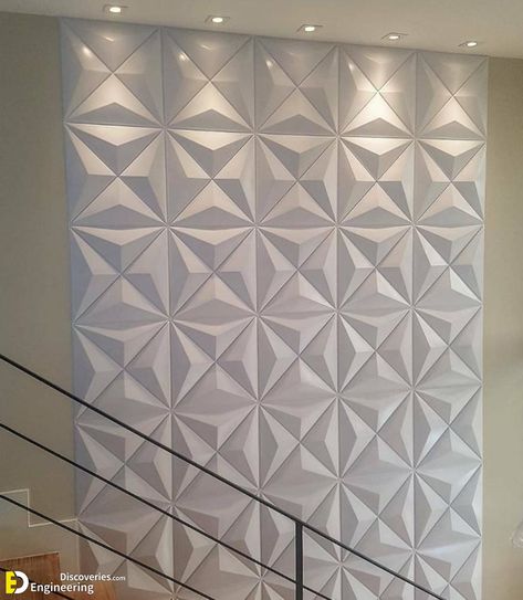 Modern 3D Wall Cladding Design Ideas With Installation Information - Engineering Discoveries Hall Room Design, Wall Cladding Designs, Tv Fal, Cladding Design, House Wall Design, 3d Wall Tiles, Wall Panel Design, Wall Panels Bedroom, Casa Vintage