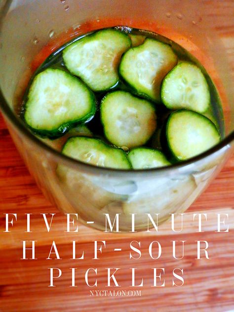 Super could-do-it-in-my-sleep easy to make half-sour pickle recipe! One of my faves! Half Sour Refrigerator Pickles, Half Sour Pickle Recipe, Sour Pickle Recipe, Reuben Sandwiches, Easy Pickle, Pickle Recipes Homemade, Pickle Vodka, Sour Pickles, How To Make Pickles