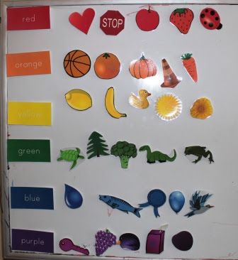 I've been working with N (24 months) on sorting and colors. I made this Color Sorting Printable to use on our new magnetic white board. Just print, cut, lam Sorting Colors, Preschool Colors, Teaching Toddlers, Teaching Colors, Color Sorting, Preschool Math, Preschool Fun, Preschool Classroom, Learning Colors