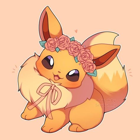 Kawaii Eevee, Eevee Wallpaper, Eevee Cute, Pokemon Eevee Evolutions, Fanart Illustration, Oc Pokemon, Pokemon Tattoo, Pokemon Eeveelutions, Images Kawaii