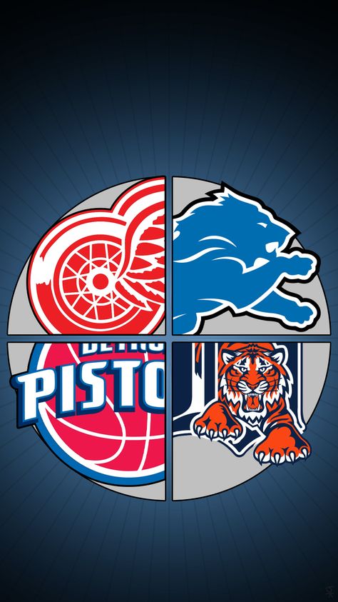 Detroit Sports Wallpaper, Detroit Tigers Wallpaper, Detroit Pistons Wallpaper, Detroit Lions Wallpaper, Spirit Day Ideas, Michigan Facts, Old English D, Detroit Lions Logo, Detroit Redwings