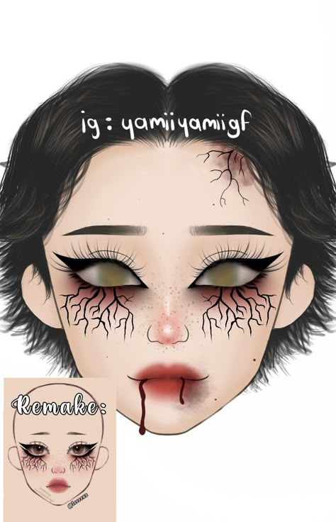 Makeup Ideas Homecoming, Homecoming Makeup Ideas, Vampire Makeup, Makeup Looks Natural, Makeup Drawing, Makeup Face Charts, Graphic Makeup, Horror Makeup, Zombie Makeup