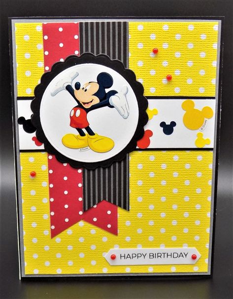 Disney Handmade Cards, Disney Card Ideas, Disney Cards Handmade, Disney Christmas Cards Handmade, Disney Birthday Cards Handmade, Mickey Mouse Birthday Cards, Disney Birthday Cards Diy, Disney Homemade Cards, Diy Disney Cards