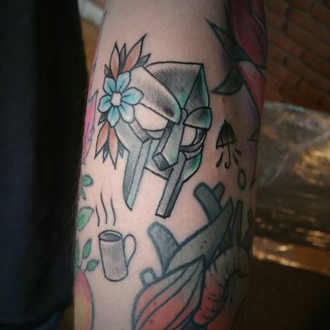 Mf Doom Tattoo, Doom Tattoo, Pictures To Print, Fresh Tattoo, Mf Doom, Best Tattoo, Tattoo Ink, Tattoo Idea, Cool Tattoos