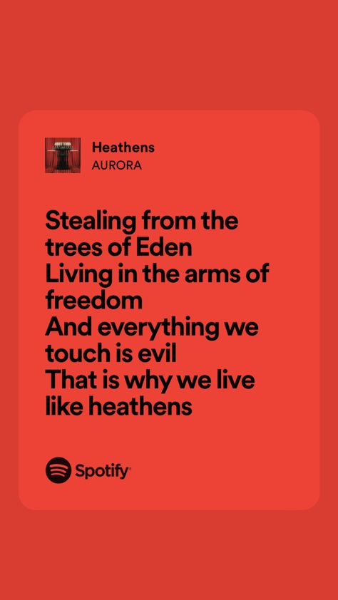 heathens lyrics by aurora Heathens Lyrics, Aurora Quotes, Aurora Lyrics, Aesthetic Objects, Aurora Aksnes, Music Heals, Drag Queens, Songs Lyrics, I Am A Queen