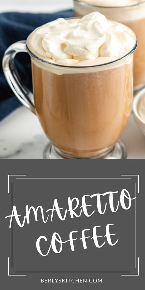 Amaretto Coffee Drinks, Amaretto Coffee Creamer, Peanut Butter Iced Coffee, Amaretto Drinks Recipes, Amaretto Coffee, Butterbeer Latte, Faux Coffee, Amaretto Drinks, Frosted Coffee