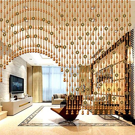 Interior Partition, String Curtains, Beaded Curtain, Beaded Curtains, Acoustic Panels, Stage Design, Wooden Beads, Houston, Divider