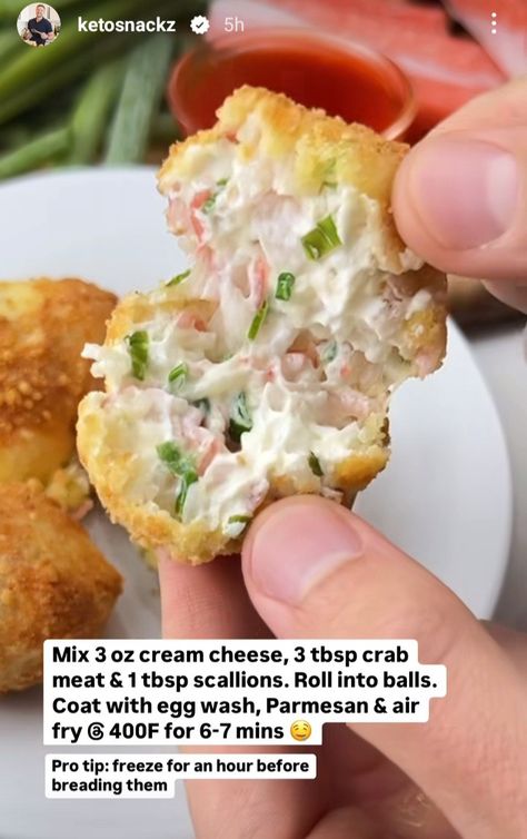 Irick Wiggins, Optavia Recipes, Creamy Crab, Waffle Ingredients, Crab Rangoon, Air Fryer Dinner Recipes, Air Fryer Recipes Easy, Sweet Chili Sauce, Low Carb Snacks