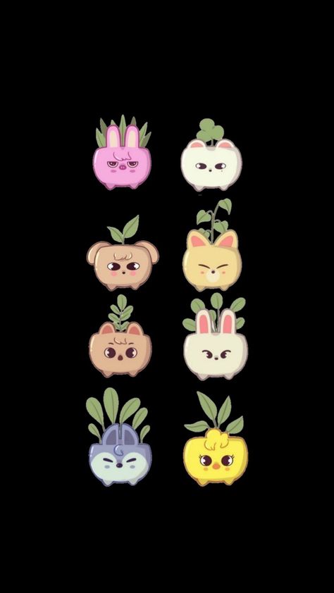 Skzoo Wallpaper, Halloween Wallpaper Backgrounds, Sage Green Wallpaper, Kpop Iphone Wallpaper, Kids Zoo, Future Wallpaper, Pop Stickers, Bloom Blossom, Simple Iphone Wallpaper