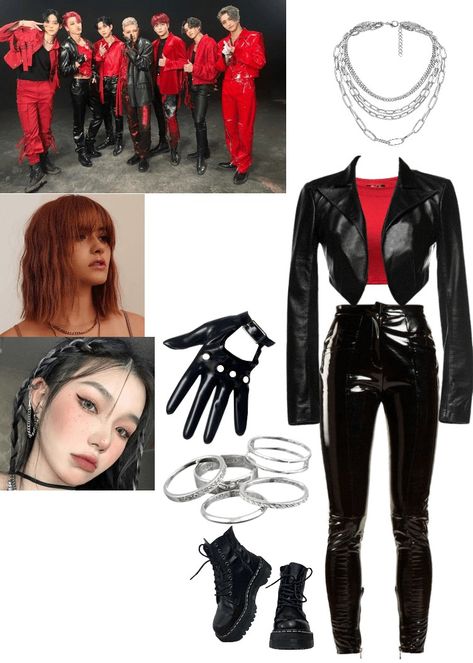 San Fireworks Ateez Outfit, Ateez Ninth Member Outfit, Ateez Female Outfits, Ateez Bouncy Inspired Outfits, Ateez Halazia Stage Outfit, Ateez Fireworks Outfits, Ateez Concept Outfits, Ateez Outfit Inspiration, Ateez Fashion Inspired