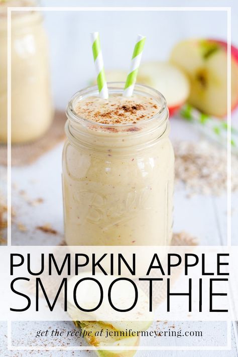 The two flavors of fall, apples and pumpkin, mixed together in a delicious smoothie for a perfect way to start the day! Beautiful Meals, Fall Yummies, Apple Smoothie Recipes, Fall Smoothies, Apple Smoothie, Fruit Smoothie Recipes Healthy, Pumpkin Smoothie, Drink Recipes Nonalcoholic, Healthy Drinks Smoothies