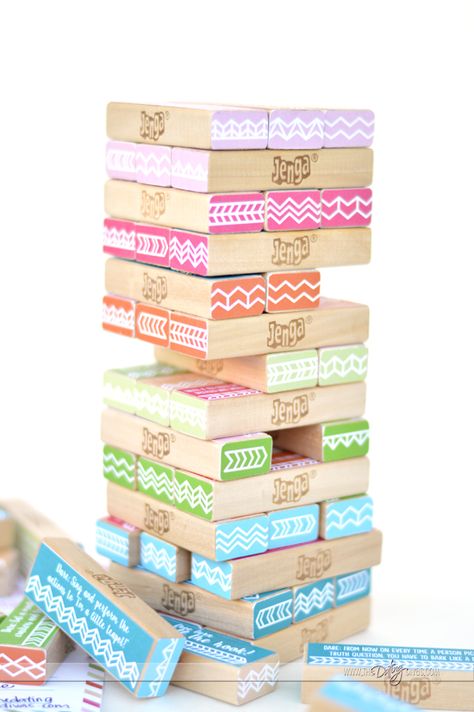 Truth or Dare Jenga - Couples Date Night! Jenga Date Night Ideas, Jenga Dares Ideas, Romantic Jenga Ideas, Jenga Couples Game, Jenga For Couples, Truth Or Dare Jenga, Karma Quotes Truths, Inexpensive Date, Couples Game Night