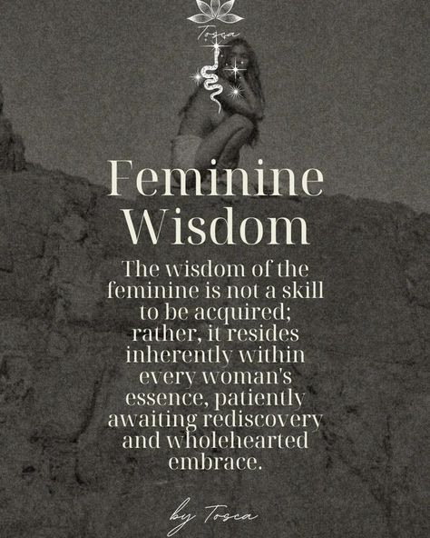 In my years of facilitating feminine embodiment retreats and feminine embodiment work and in my own journey of embodiment, I've observed that feminine wisdom isn't a skill to be acquired; rather, it's an inherent aspect of every woman's being, patiently waiting to be rediscovered and embraced. One aspect of my work is to serve as a reminder of your innate powers and to impart practices that enable you to access your wisdom. Through consistent practice, you can delve deeper into your inner wis... Embodiment Practices, Healthy Masculine, Yoga Transformation, Feminine Embodiment, Red Tent, Sacred Feminine, Patiently Waiting, The Journey, Self Love