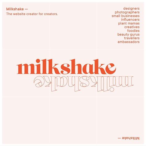 Milkshake @go.milkshake is a mobile Insta website maker designed by Sophie Dunn @soph.iedunn . — More at… Website Maker, What Is Fashion Designing, Graphic Design Cards, Graphisches Design, 타이포그래피 포스터 디자인, Identity Design Logo, Font Inspiration, Retro Logos, Minimal Modern