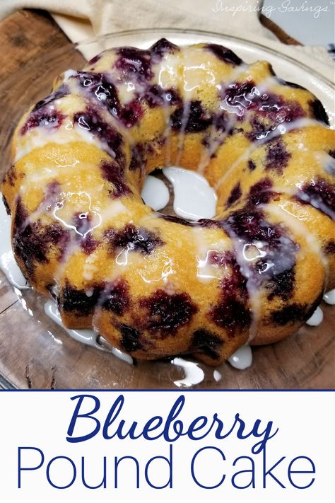 Lemon Blueberry Bundt, Breakfast Bundt Cake, Lemon Blueberry Pound Cake, Lemon Blueberry Bundt Cake, Blueberry Bundt, Easy Bundt Cake Recipes, Mousse Au Chocolat Torte, Blueberry Desserts Recipes, Blueberry Bundt Cake