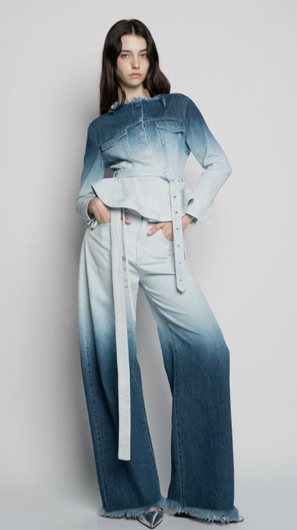 Ombre Denim, Blue Boyfriend Jeans, Balloon Sleeve Shirt, Denim Wide Leg, Orange Satin, Blue Trousers, Pink Tie Dye, Kids Outerwear, Oversized Cardigan