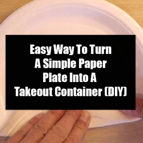 Easy Way To Turn A Simple Paper Plate Into A Takeout Container (DIY) diy do it yourself how to paper plate did you know videos diy videos trending trending now paper plate folding hack Paper Plate Container, Diy Paper Plate Holder, Paper Plate Box, Paper Plate Holders, Diy Ideas For Home, Taco Stand, Diy Bowl, Box Tape, Paper Bowls