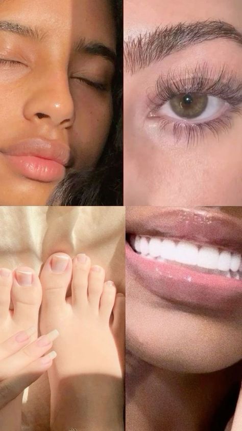 Glow up 🎀 Nails Long Natural, Natural Nails Long, V34 Colour Corrector, Colour Corrector, Long Natural Nails, Whitening Teeth, Boujee Aesthetic, Straight Teeth, Perfect Teeth