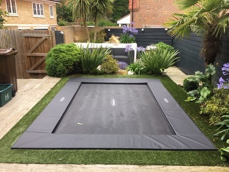 Berg have made quality trampolines for many years and their most recent addition to the in ground market is no exception. House In Ground, Trampoline Ideas, Ground Trampoline, Sunken Trampoline, Organic Interiors, In Ground Trampoline, Backyard Trampoline, Trampolines, Backyard Garden Design