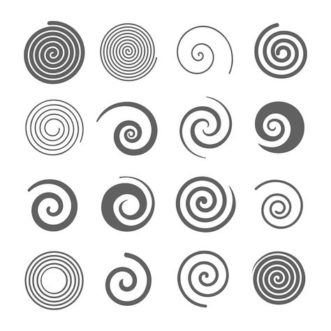 Spiral Design Art, Spiral Drawing, Swirl Tattoo, Spiral Tattoos, Spiral Line, Shapes Vector, Spiral Art, Round Logo, Spiral Design