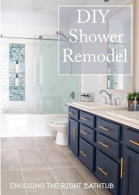 How to Choose the right Bathtub for your shower remodel. We installed our shower, tile, and shower doors ourselves and the choice was pretty hard but these tips make the decision easy. Inexpensive Bathroom Remodel, Glam Apartment, Interior Livingroom, Walk In Shower Designs, Best Bathtubs, Bathtub Remodel, Diy Shower, Remodeling Mobile Homes, Shower Remodel