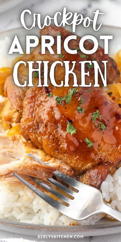 Apricot Chicken Slow Cooker, Apricot Chicken Recipes, Slow Cooker Pasta Recipes, Apricot Preserves, Chicken Crockpot Recipes Easy, Apricot Chicken, Recipes Mexican, Slow Cooker Pasta, Slow Cooker Dinner