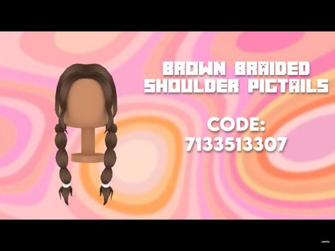 This is a brown braided shoulderpigtails for the roblox game Bloxburg wich cost 25 robux. Bloxburg Bubble Braids Codes, Bloxburg Hair Codes Brown Braid, Bloxburg Brown Hair Codes Braids, Bloxburg Outfit Codes Summer Brown Hair, Braids Codes Bloxburg, Bloxburg Braided Hair Codes, Braid Codes Bloxburg, Bloxburg Codes For Hair Brown, Berry Avenue Codes Hair Braids