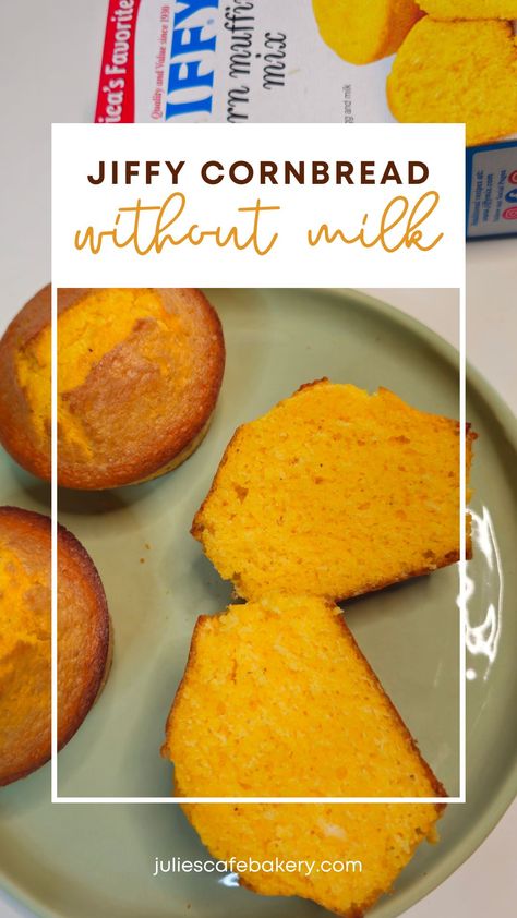 Jiffy Cornbread Mix without Milk How To Make Jiffy Cornbread Moist, Easy Cornbread Recipe Jiffy, Cornbread Recipe No Milk, Doctored Up Jiffy Cornbread, Cornbread Recipe Without Milk, Cornbread Without Milk, Cornbread Muffins Jiffy, Cocnut Milk, Perfect Cornbread