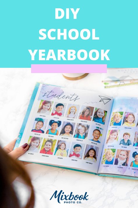 Learn how to DIY your child's school yearbook. Mixbook offers school yearbook templates so just drag and drop all your photos and fill in the text. It's the easiest way to create quality yearbooks. Diy Yearbook Ideas, Pre K Yearbook Ideas, Yearbook Kindergarten Ideas, Classroom Yearbook, Prek Yearbook Ideas, Class Yearbook, Homeschool Yearbook, Elementary School Yearbook, Kindergarten Yearbook Page Ideas