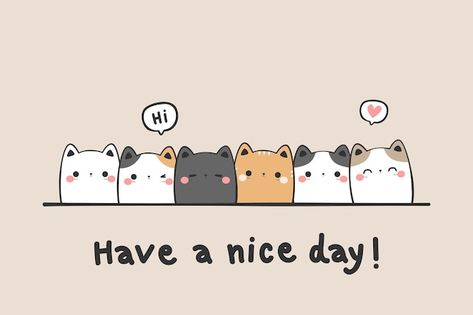 Cute cat kitty greeting cartoon doodle i... | Premium Vector #Freepik #vector #cat-doodle #cute-cat #cat-cartoon #cat-design I Phone 7 Wallpaper, Cute Wallpaper For Laptops, Cute Wallpapers For Computer, Wallpaper Gatos, Walpapers Cute, Wallpaper Notebook, Cartoon Doodle, Cat Background, Cute Laptop Wallpaper