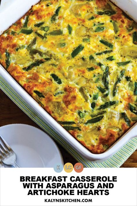 Artichoke Breakfast Casserole, Breakfast Casserole With Asparagus, Egg Asparagus Breakfast Casserole, Asparagus Breakfast Casserole, Cheesy Asparagus Casserole, Easter Breakfast Casserole, Asparagus Breakfast, Baked Breakfast Casserole, Asparagus Egg