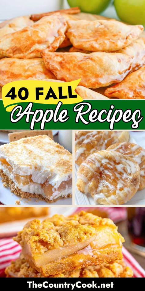 From warm apple pies to delicious apple dumplings to fresh apple bread, there are plenty of fall apple recipes to choose from on this list of 40 Fall Apple Recipes! Frozen Apple Recipes Desserts, Dessert Recipes With Apple Pie Filling, Baking With Fresh Apples, Fiji Apple Recipes, Best Fall Apple Desserts, Apple Torte Recipes, Apple Recipes You Can Freeze, Desserts Made With Fresh Apples, Wolf River Apple Recipes