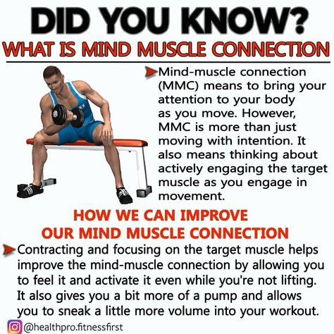 Muscle Mind Connection, Mind To Muscle Connection, Mind Muscle Connection Tips, Mind Connection, Memory Exercises, Connection Quotes, Bodybuilding Tips, Bodybuilding Workout Plan, Group Fitness Classes