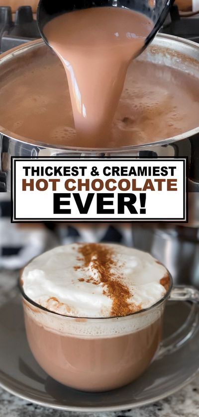 Hotchocolate Homemade, Hot Chocolate At Home, Creamy Hot Chocolate Recipe, Easy Hot Chocolate, Perfect Whipped Cream, Chocolate At Home, Creamy Hot Chocolate, Best Hot Chocolate, Crockpot Hot Chocolate