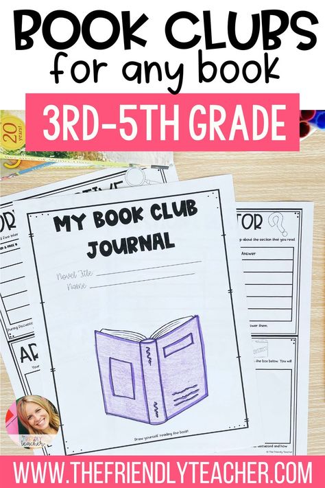 Book Clubs Elementary School, Book Clubs 3rd Grade, Elementary Book Club Activities, Third Grade Book Clubs, Third Grade Novel Study, Teaching Setting 4th Grade, Novel Studies For 3rd Grade, Second Grade Novel Study, Book Club Elementary School