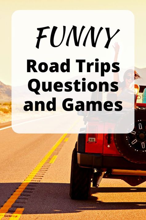 Road trips can be boring. Here are 250 road trip questions to pass the time on your next long drive. Our list includes road trip questions for families, road trip questions for kids, road trip questions for couples and funny road trip questions. We also share road trip trivia questions. Save this article before your USA road trip! Fun Road Trip Questions, Road Trip Questions For Couples, Road Trip Questions, Fun Road Trip Games, Questions For Kids, Travel Songs, Questions For Couples, Usa Road Trip, Rv Road Trip