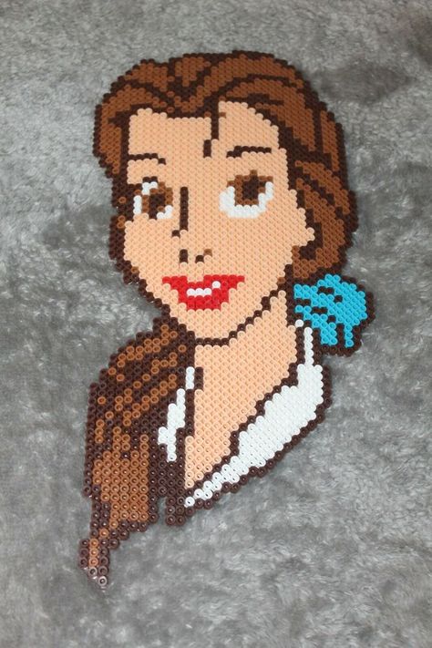 Disney Character Perler Beads, Beauty And The Beast Fuse Beads, Disney Hama Beads Pattern, Beauty And The Beast Perler Bead Pattern, Merida Perler Beads, Aristocats Perler Beads, Fusion Beads, Fuse Bead Patterns, Perler Art