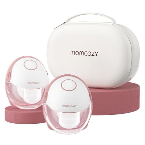 Momcozy Breast Pump Hands Free Mobile Style | M6, Wearable Breastfeeding Pump Ideal Rhythm for More Milk, DoubleFit Flange More Fit & Discreet with 3 Modes & 9 Levels, 24mm - 2 Pack Cozy Red Mom Cozy Breast Pump, Best Breast Pump, Hands Free Breast Pump, Milk Pump, Baby Shower Gift List, Baby Staff, Hands Free Pumping, Baby Wishlist, Increase Milk Supply