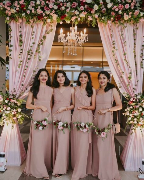 Bridesmade Gown Design, Bridesmaid Christian Dresses, Kerala Christian Wedding Flower Girls Dress, Brides Maids Dress Styles Kerala, Brides Maids Outfit, Bridemaid Dress Designs, Bride Maids Dresses Indian, Kerala Bridesmaid Dresses, Bridal Maids Dresses Style