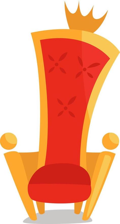 Royal throne, illustration, vector on white background Throne Illustration, Anton Van, Royal Throne, Vector Animation, Background Background, Take A Seat, Illustration Vector, White Background, Vector Free