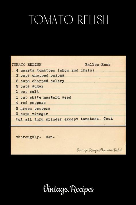 Crank up the flavor of your burgers, hot dogs, and grilled cheese with this vibrant, homemade tomato relish. Bursting with fresh, garden-ripened tomatoes, crunchy onions and celery, and a delightful dance of sweet and spicy, this relish is the quintessential taste of summer sunshine. #TomatoRelish #Relish #Canning #Tomato #VintageRecipes #Vintage #Recipes #OldRecipes Tomato Relish For Burgers, Tomato And Onion Relish, Veg All Casserole, Coffee Toffee Bars, Crunchy Onions, Orange Layer Cake, Types Of Sandwiches, Preserving Foods, School Recipes