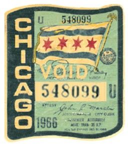 1966 Chicago City Sticker Chicago Collage, City Stickers, Chicago Aesthetic, Chicago Vintage, Chicago City, Vintage Elements, Journal Stickers, History Facts, Aesthetic Stickers