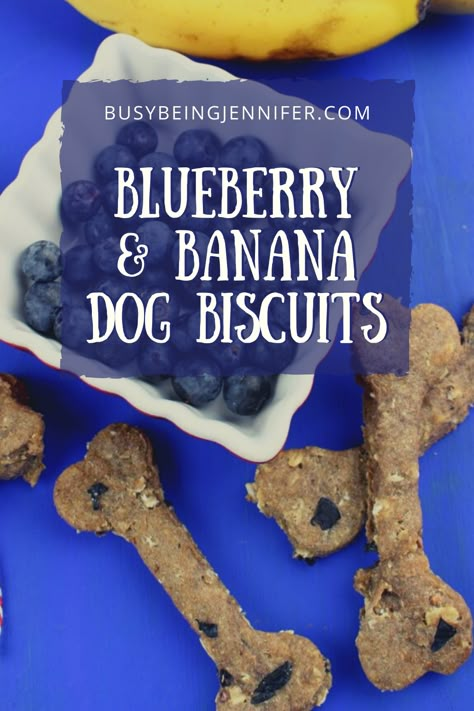 Treats With Bananas, Banana Dog Biscuits, Blueberry Dog Treat Recipe, Dog Eats, Pet Treats Recipes, Easy Dog Treat Recipes, Doggy Treats, Dog Biscuits Homemade, Dog Biscuit Recipes