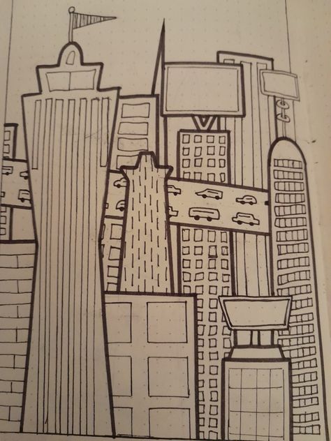 City Scape, Cityscape, Drawings