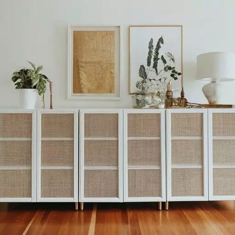 22 Ikea Billy Hacks that are Bold and Beautiful » HomeQly.com Billy Bookcase With Doors, Ikea Billy Hack, Ikea Nordli, Billy Ikea, Ikea Billy Bookcase, Ikea Bedroom, Ikea Billy, Puck Lights, Billy Bookcase