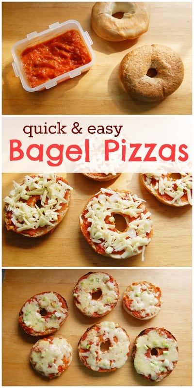 Bagel Pizza Recipe, Low Carb Bagels, Pizza Bagels, Homemade Snacks, Chapati, Dinners For Kids, Healthy Homemade, Lunch Snacks, Kids Lunch