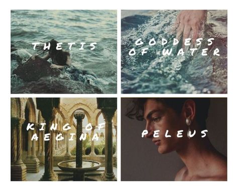 greek myth / couples / thetis & peleus Thetis Goddess Aesthetic, Thetis Goddess, Italian Mythology, Mythological Gods, Gods Aesthetic, Different Types Of Aesthetics, Greek Deities, Achilles Patroclus, Percy Jackson Cabins