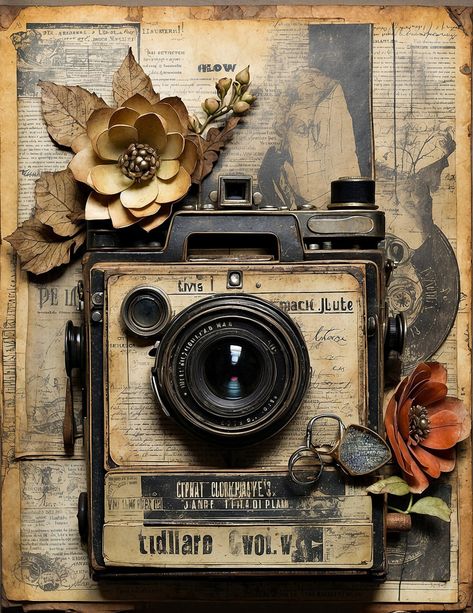 Vintage Camera Collage - IdoThisForAttention's Ko-fi Shop - Ko-fi ❤️ Where creators get support from fans through donations, memberships, shop sales and more! The original 'Buy Me a Coffee' Page. Bohemian Journal, Old Vintage Camera, Camera Collage, Photography Layout, Nostalgia Photography, Journal Accessories, Camera Pics, Vintage Colour Palette, Clock Tattoo Design