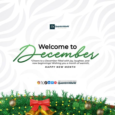 Welcome December with open arms and a heart full of hope. May this month bring you closer to your dreams and aspirations. 🌟❤️⁠ ⁠ #quantmworld @quantmworld #DecemberGoals #NewMonthVibes #Newmomth #christmas #December #Newbegining #xmas #hellodecember newmonthnewvibes #newgoals #newmonthnewmindset #explorepage #new⁠ #peace⁠ #happiness December Happy New Month, Happy New Month December, Welcome To December, Welcome December, Academy Logo, Happy New Month, Christmas December, Birthday Text, Hello December